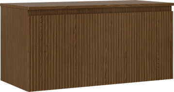 Mexen Rivel armoire de salle de bain 100 cm avec plateau, 1 tiroir, rainuré, noyer - 91A20-10047-1-BFC86