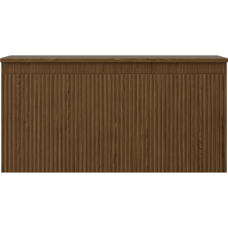 Mexen Rivel armoire de salle de bain 100 cm avec plateau, 1 tiroir, rainuré, noyer - 91A20-10047-1-BFC86