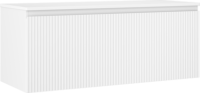 Mexen Rivel meuble de salle de bain sous-lavabo 120 cm avec plateau, 1 tiroir, rainuré, blanc mat - 91A20-12047-1-BFC01