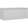 Mexen Rivel meuble de salle de bain sous-lavabo 120 cm avec plateau, 1 tiroir, rainuré, gris mat - 91A20-12047-1-BFC62