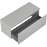 Mexen Rivel armoire de salle de bain sous lavabo 120 cm avec plateau, 1 tiroir, rainuré, gris mat - 91A20-12047-1-BFC62
