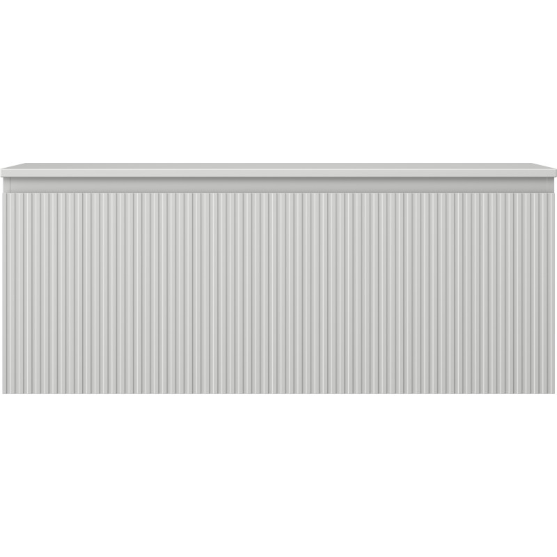 Mexen Rivel meuble de salle de bain sous-lavabo 120 cm avec plateau, 1 tiroir, rainuré, gris mat - 91A20-12047-1-BFC62