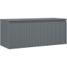 Mexen Rivel meuble de salle de bain sous-lavabo 120 cm avec plan, 1 tiroir, rainuré, graphite mat - 91A20-12047-1-BFC66