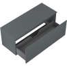 Mexen Rivel meuble de salle de bain sous-lavabo 120 cm avec plateau, 1 tiroir, rainuré, graphite mat - 91A20-12047-1-BFC66