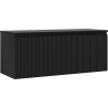 Mexen Rivel meuble de salle de bain sous le lavabo 120 cm avec plateau, 1 tiroir, rainuré, noir mat - 91A20-12047-1-BFC71