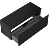 Mexen Rivel meuble de salle de bains sous lavabo 120 cm avec plateau, 1 tiroir, rainuré, noir mat - 91A20-12047-1-BFC71
