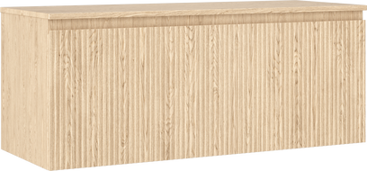 Mexen Rivel armoire de salle de bains sous-vasque 120 cm avec plateau, 1 tiroir, rainurée, chêne - 91A20-12047-1-BFC81