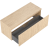 Mexen Rivel armoire de salle de bains sous-vasque 120 cm avec plateau, 1 tiroir, rainurée, chêne - 91A20-12047-1-BFC81