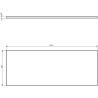 Mexen Rivel meuble de salle de bain sous-vasque 120 cm avec plateau, 1 tiroir, rainuré, noyer - 91A20-12047-1-BFC86