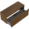 Mexen Rivel meuble de salle de bain sous-vasque 120 cm avec plateau, 1 tiroir, rainuré, noyer - 91A20-12047-1-BFC86