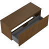 Mexen Rivel meuble de salle de bains sous lavabo 120 cm avec plateau, 1 tiroir, rainuré, noyer - 91A20-12047-1-BFC86