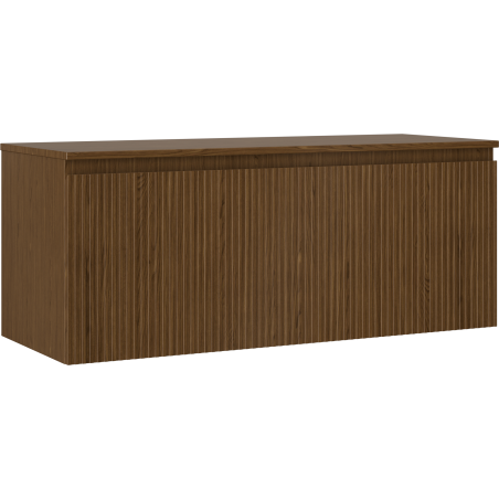 Mexen Rivel meuble de salle de bains sous lavabo 120 cm avec plateau, 1 tiroir, rainuré, noyer - 91A20-12047-1-BFC86