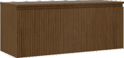 Mexen Rivel meuble de salle de bain sous-vasque 120 cm avec plateau, 1 tiroir, rainuré, noyer - 91A20-12047-1-BFC86