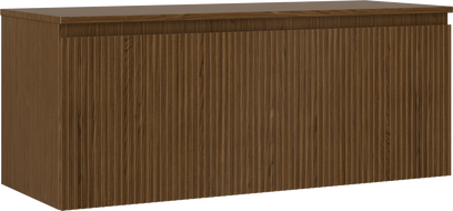Mexen Rivel meuble de salle de bains sous lavabo 120 cm avec plateau, 1 tiroir, rainuré, noyer - 91A20-12047-1-BFC86
