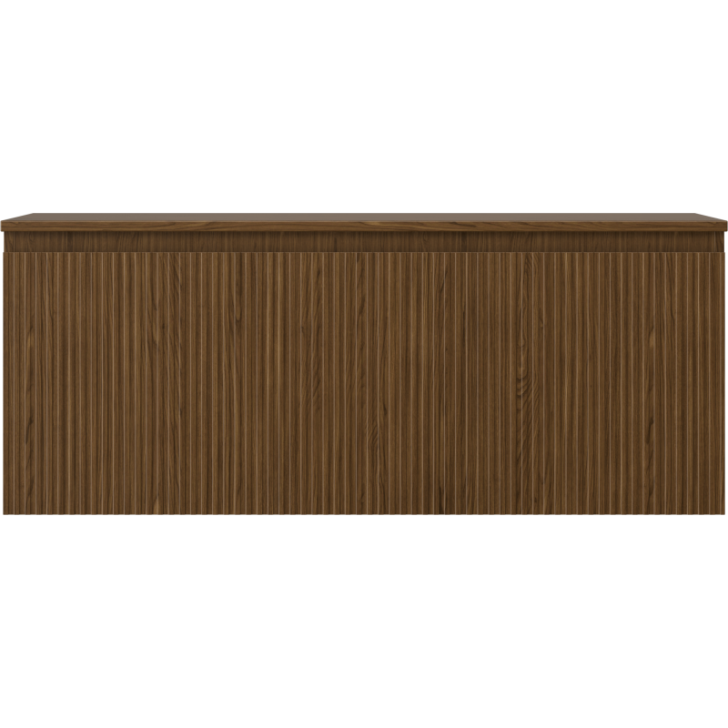 Mexen Rivel meuble de salle de bain sous-vasque 120 cm avec plateau, 1 tiroir, rainuré, noyer - 91A20-12047-1-BFC86