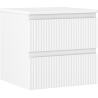 Mexen Rivel meuble de salle de bain sous-lavabo 50 cm avec plateau, 2 tiroirs, cannelé, blanc mat - 91A20-05047-2-BFFC01