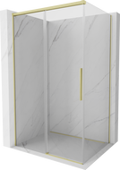 Mexen Rox cabine de douche coulissante 100 x 80 cm, transparent, or brossé - 8C2-100-080-55-00