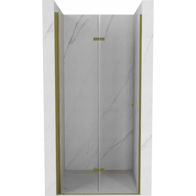 Mexen Lima portes de douche pliables 80 cm, transparentes, dorées - 856-080-000-50-00