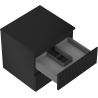Mexen Rivel meuble de salle de bain sous-lavabo 50 cm avec plateau, 2 tiroirs, rainuré, noir mat - 91A20-05047-2-BFFC71