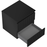 Mexen Rivel meuble de salle de bain sous-lavabo 50 cm avec plateau, 2 tiroirs, rainuré, noir mat - 91A20-05047-2-BFFC71
