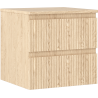 Mexen Rivel meuble de salle de bain 50 cm avec plateau, 2 tiroirs, rainuré, chêne - 91A20-05047-2-BFFC81