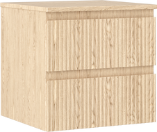 Mexen Rivel meuble de salle de bain 50 cm avec plateau, 2 tiroirs, rainuré, chêne - 91A20-05047-2-BFFC81