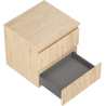 Mexen Rivel meuble de salle de bain 50 cm avec plateau, 2 tiroirs, rainuré, chêne - 91A20-05047-2-BFFC81