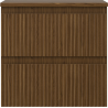 Mexen Rivel meuble sous-lavabo 50 cm avec plateau, 2 tiroirs, rainuré, noyer - 91A20-05047-2-BFFC86