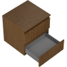 Mexen Rivel meuble sous-lavabo 50 cm avec plateau, 2 tiroirs, rainuré, noyer - 91A20-05047-2-BFFC86