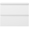 Mexen Rivel meuble de salle de bains sous lavabo 60 cm avec plateau, 2 tiroirs, rainuré, blanc mat - 91A20-06047-2-BFFC01