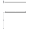 Mexen Rivel meuble de salle de bains sous lavabo 60 cm avec plateau, 2 tiroirs, rainuré, blanc mat - 91A20-06047-2-BFFC01