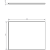 Mexen Rivel meuble de salle de bain sous lavabo 60 cm avec plateau, 2 tiroirs, cannelé, gris mat - 91A20-06047-2-BFFC62
