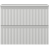 Mexen Rivel Meuble de salle de bains sous lavabo 60 cm avec plan, 2 tiroirs, rainuré, gris mat - 91A20-06047-2-BFFC62