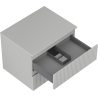 Mexen Rivel meuble de salle de bain sous lavabo 60 cm avec plateau, 2 tiroirs, cannelé, gris mat - 91A20-06047-2-BFFC62