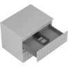 Mexen Rivel Meuble de salle de bains sous lavabo 60 cm avec plan, 2 tiroirs, rainuré, gris mat - 91A20-06047-2-BFFC62