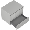 Mexen Rivel meuble de salle de bain sous lavabo 60 cm avec plateau, 2 tiroirs, cannelé, gris mat - 91A20-06047-2-BFFC62