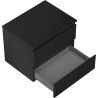 Mexen Rivel meuble de salle de bain sous-vasque 60 cm avec plateau, 2 tiroirs, rainuré, noir mat - 91A20-06047-2-BFFC71