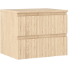 Mexen Rivel meuble de salle de bain sous lavabo 60 cm avec plateau, 2 tiroirs, rainuré, chêne - 91A20-06047-2-BFFC81