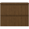Mexen Rivel meuble de salle de bain sous lavabo 60 cm avec plateau, 2 tiroirs, rainuré, noyer - 91A20-06047-2-BFFC86