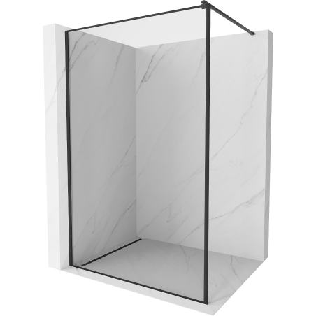 Mexen Kioto paroi de douche Walk-in 140 x 200 cm, cadre noir 8 mm, noir - 800-140-101-70-70