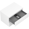 Mexen Rivel Meuble de salle de bain sous vasque 70 cm avec plateau, 2 tiroirs, rainuré, blanc mat - 91A20-07047-2-BFFC01