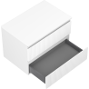 Mexen Rivel Meuble de salle de bain sous vasque 70 cm avec plateau, 2 tiroirs, rainuré, blanc mat - 91A20-07047-2-BFFC01