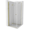 Mexen Lima cabine de douche pliante 80 x 80 cm, transparente, dorée - 856-080-080-50-00