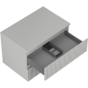 Mexen Rivel meuble de salle de bains sous-lavabo 70 cm avec plateau, 2 tiroirs, rainurés, gris mat - 91A20-07047-2-BFFC62