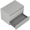 Mexen Rivel armoire de salle de bain sous lavabo 70 cm avec plateau, 2 tiroirs, rainurée, gris mat - 91A20-07047-2-BFFC62