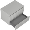 Mexen Rivel meuble de salle de bains sous-lavabo 70 cm avec plateau, 2 tiroirs, rainurés, gris mat - 91A20-07047-2-BFFC62