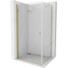 Mexen Lima cabine de douche pliante 80 x 90 cm, transparente, or - 856-080-090-50-00