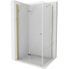 Mexen Lima cabine de douche pliante 80 x 100 cm, transparente, dorée - 856-080-100-50-00