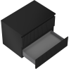 Mexen Rivel armoire de salle de bain sous lavabo 70 cm avec plateau, 2 tiroirs, rainurée, noir mat - 91A20-07047-2-BFFC71