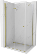 Cabine de douche pliante Mexen Lima 90 x 70 cm, transparent, or - 856-090-070-50-00